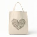 Gray Skull Heart bags