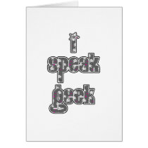 Gray Skull I Speak Geek cards
