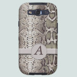 Gray Snakeskin Monogram Design casemate cases