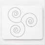 Gray Spiral of Life Mouse Pads