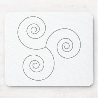 Gray Spiral of Life Mouse Pads by triplegoddess