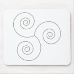 Gray Spiral of Life Mouse Pads