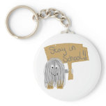 Gray stay in School Key Chain