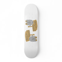 Gray stay in School Custom Skate Board