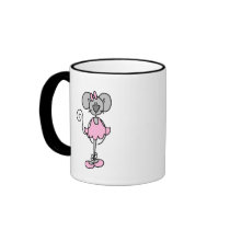 Gray Stick Mouse Ballerina Mug by stick_figures Gray Stick Mouse Ballerina Mug
