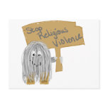 Gray stop religious violence postcards