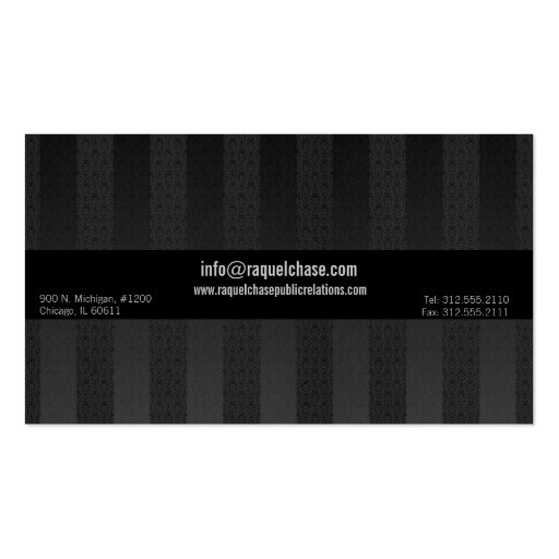 gray stripes business card (back side)