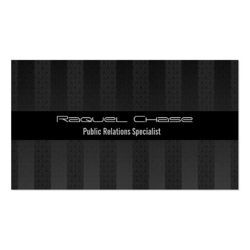 gray stripes business card