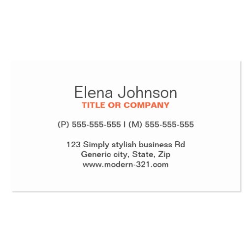 Gray stylish generic simple elegant personal business cards