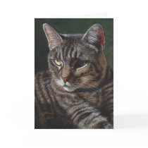 Gray Tabby Cat Hana Greeting Card