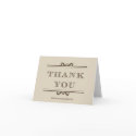 Gray taupe refine elegance thank you cards card
