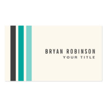 Gray teal aqua blue stripes modern stylish business card templates