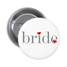 Gray Text Bride Pin