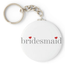 Gray Text Bridesmaid Keychain