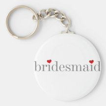 Gray Text Bridesmaid Keychain
