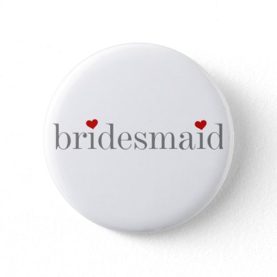 Gray Text Bridesmaid Pins