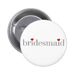 Gray Text Bridesmaid Pins