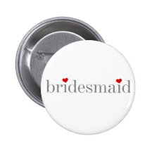 Gray Text Bridesmaid Pins