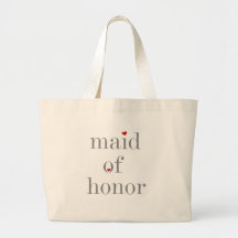 Gray Text Maid of Honor Bags