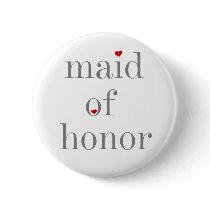 Gray Text Maid of Honor buttons by weddingsareus Gray Text Maid of Honor buttons