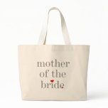 Gray Text Mother of Bride Tote Bags