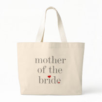 Gray Text Mother of Bride Tote Bags