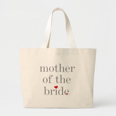 Gray Text Mother of Bride Tote Bags