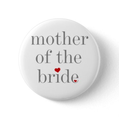 Gray Text Mother of Bride Buttons