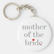 Gray Text Mother of Bride Key Chains