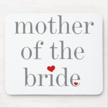 Gray Text Mother of Bride Mouse Mats
