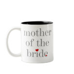 Gray Text Mother of Bride Coffee Mugs