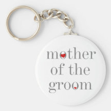 Gray Text  Mother of Groom Keychain