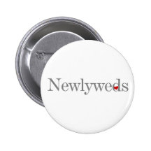 Gray Text Newlyweds Buttons