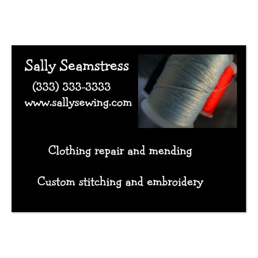 Gray thread business card (front side)