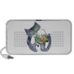 Gray Tiger Kitten Hanging on Tight to the ornament iPhone Speakers