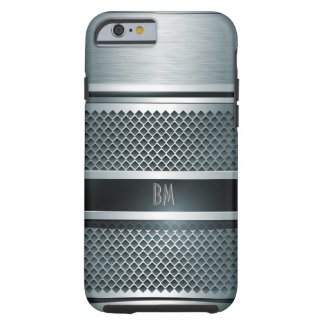 Gray Tones Metal Look Collage-Monogram iPhone 6 Case