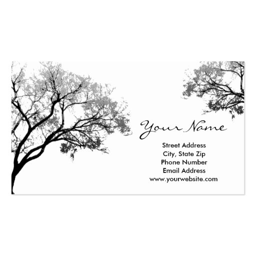 Gray Trees Business Cards (front side)