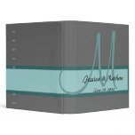 GRAY & TURQUOISE Customizable Wedding Binder