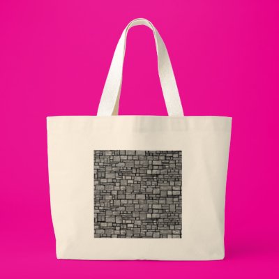 Gray Uneven Stone Wall Tote Bag Zazzle_bag
