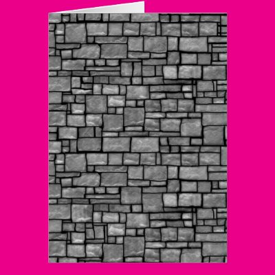 Gray Uneven Stone Wall Card Zazzle_card