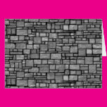 Gray Uneven Stone Wall Greeting Card