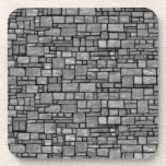Gray Uneven Stone Wall Drink Coaster