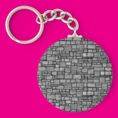 Gray Uneven Stone Wall Key Chain Zazzle_keychain