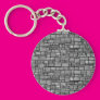 Gray Uneven Stone Wall Key Chain