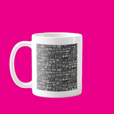 Gray Uneven Stone Wall Coffee Mugs Zazzle_mug