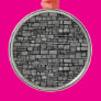 Gray Uneven Stone Wall Christmas Tree Ornament