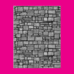 Gray Uneven Stone Wall Post Card