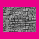 Gray Uneven Stone Wall Post Card