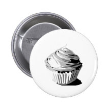 Gray vector cupcake pin