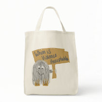 Gray Violence not acceptable Bag